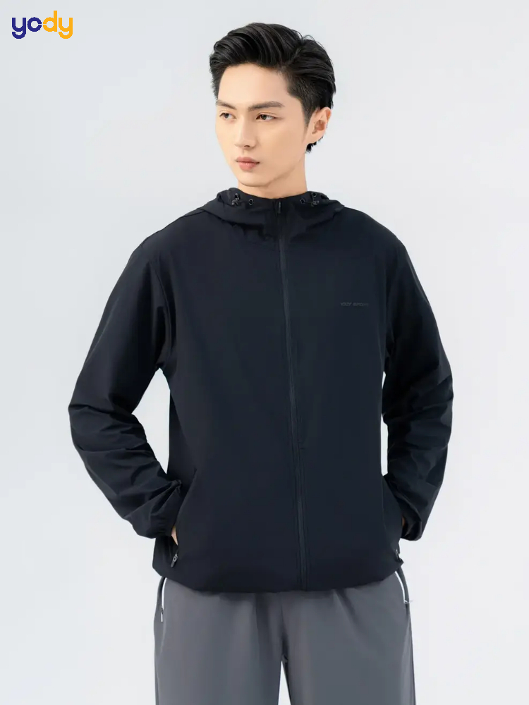 Áo Khoác Gió Thể Thao Nam 1 Lớp Chống Tia UV