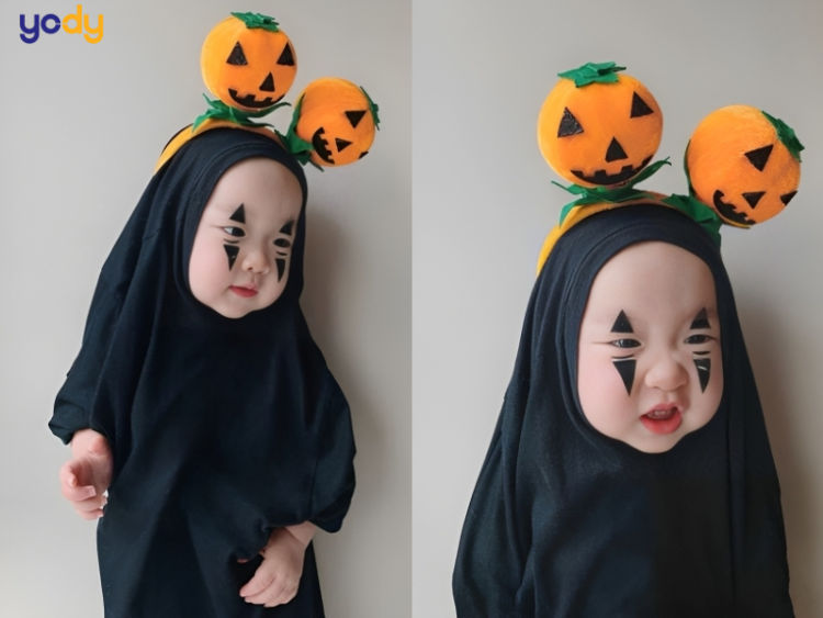 Hóa trang halloween cho bé thành vô diện