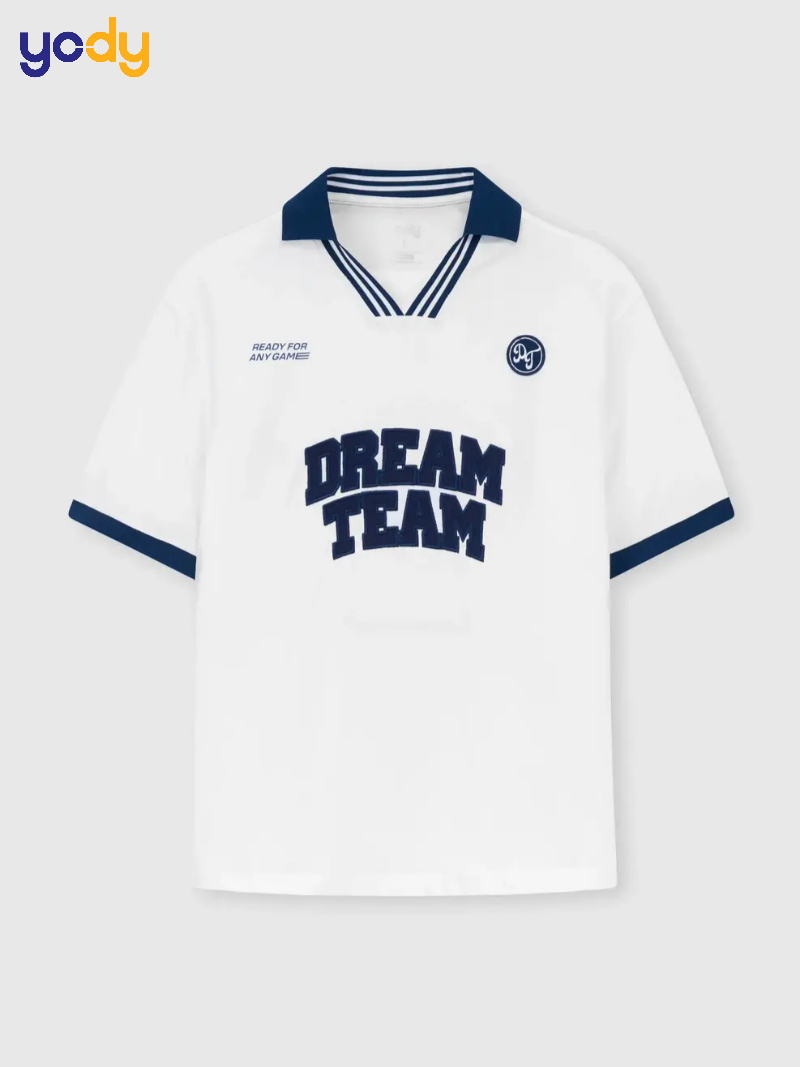 Áo Polo Nam Relax Dream Team Cổ V Bo Kẻ