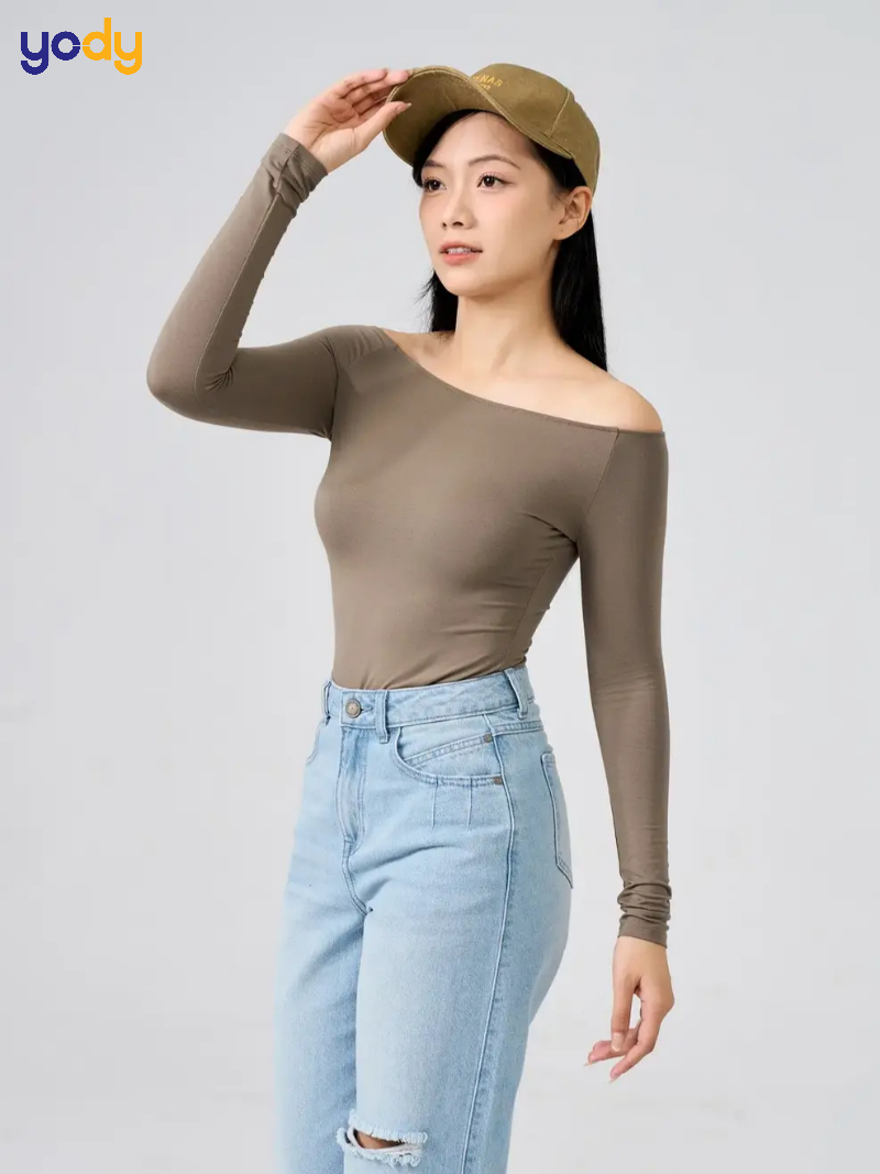 Áo Thu Đông Nữ Trễ Vai