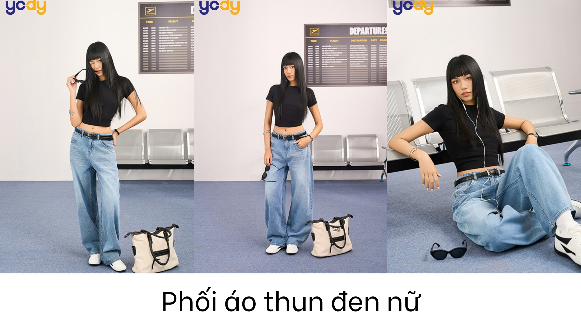 Bài viết - 15 Cách phối áo thun đen nữ siêu đỉnh, thời thượng, không lỗi mốt