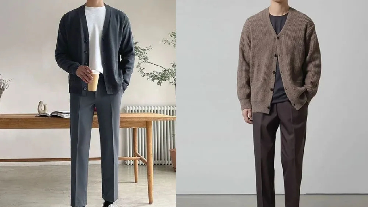 Bài viết -  3 Tips phối đồ mùa thu lãng tử cùng áo khoác cardigan nam mỏng 