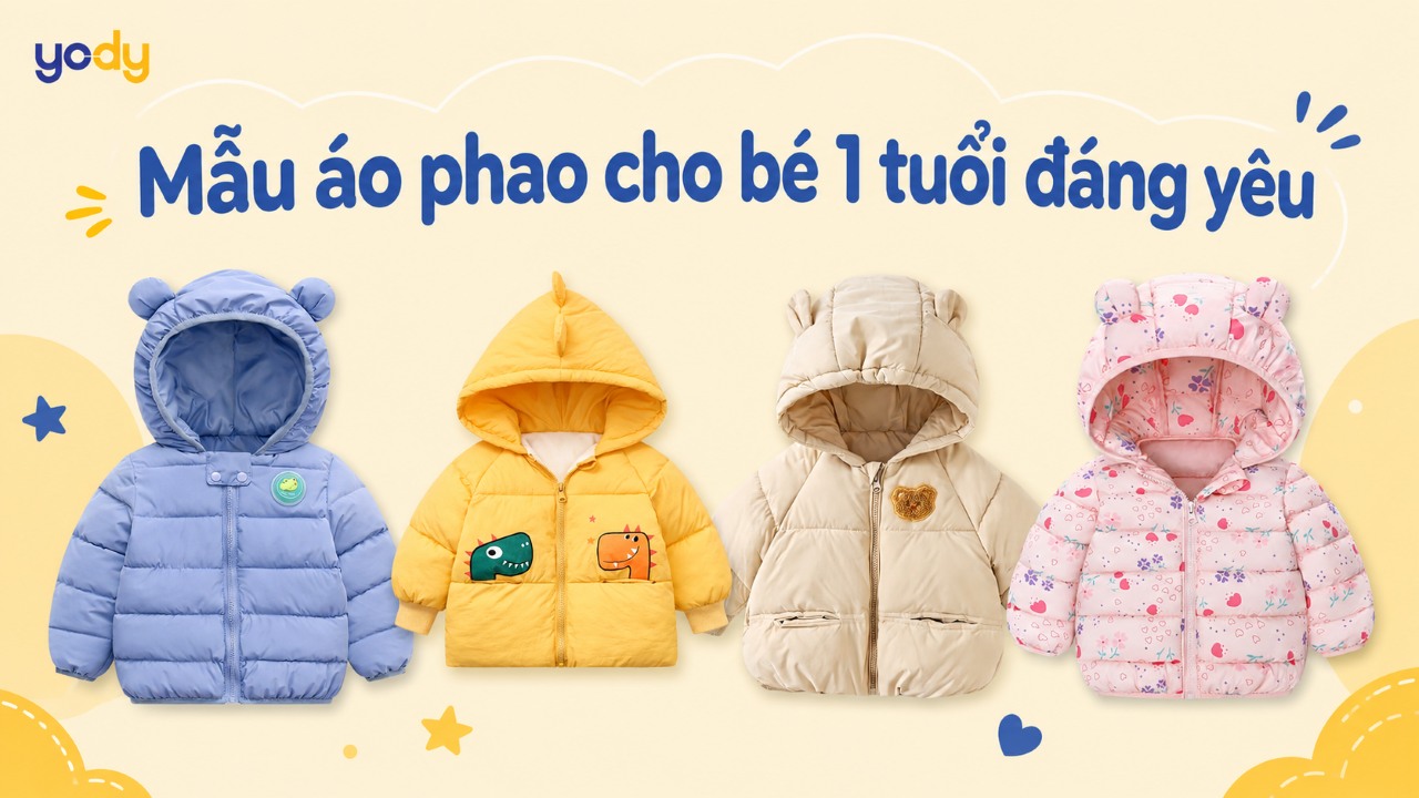 Bài viết - Áo phao cho bé 1 tuổi giữ ấm mùa đông: Cách chọn size & mẫu áo đẹp