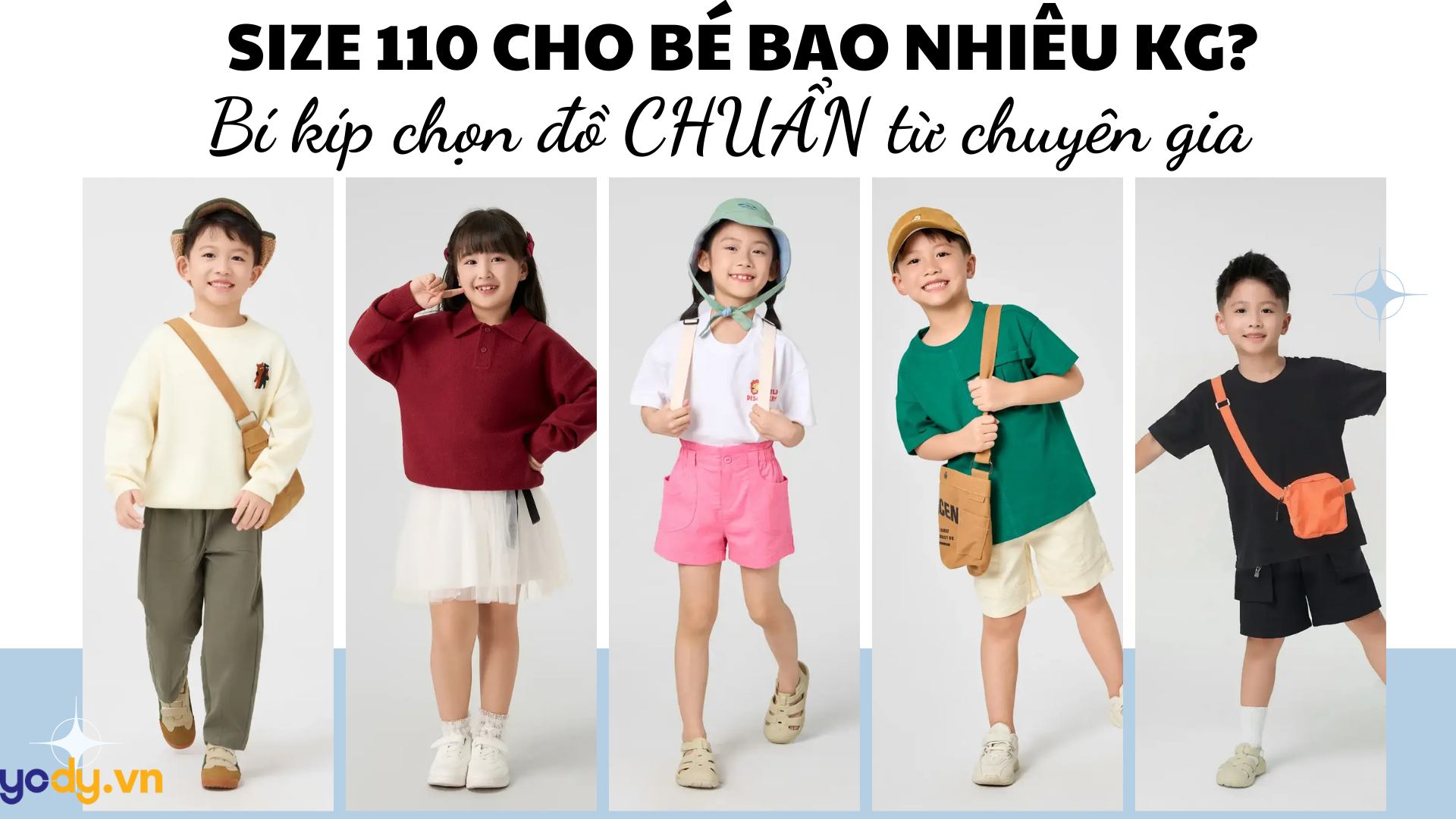 Size 110 cho bé bao nhiêu kg? Bí kíp chọn đồ "chuẩn không cần chỉnh" từ chuyên gia