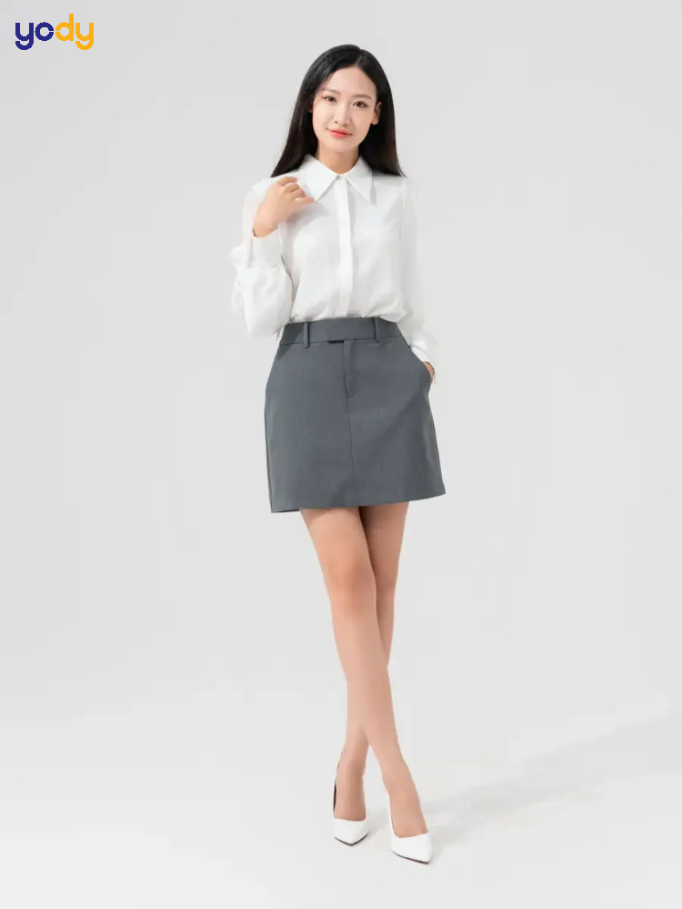 Phối đồ với áo sơ mi trắng