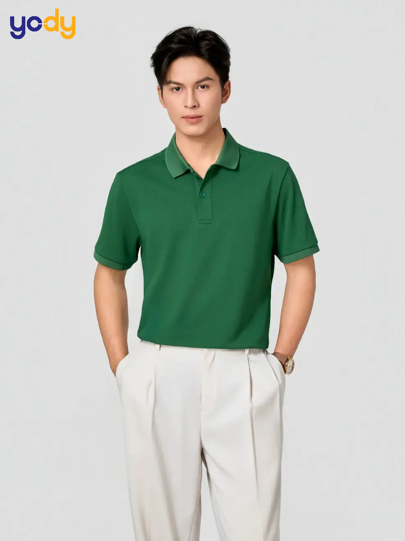 Áo Polo Nam Cafe Knit Ngắn Tay