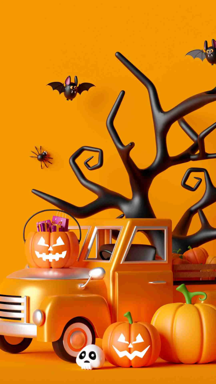 Hình nền Halloween neon & hiện đại