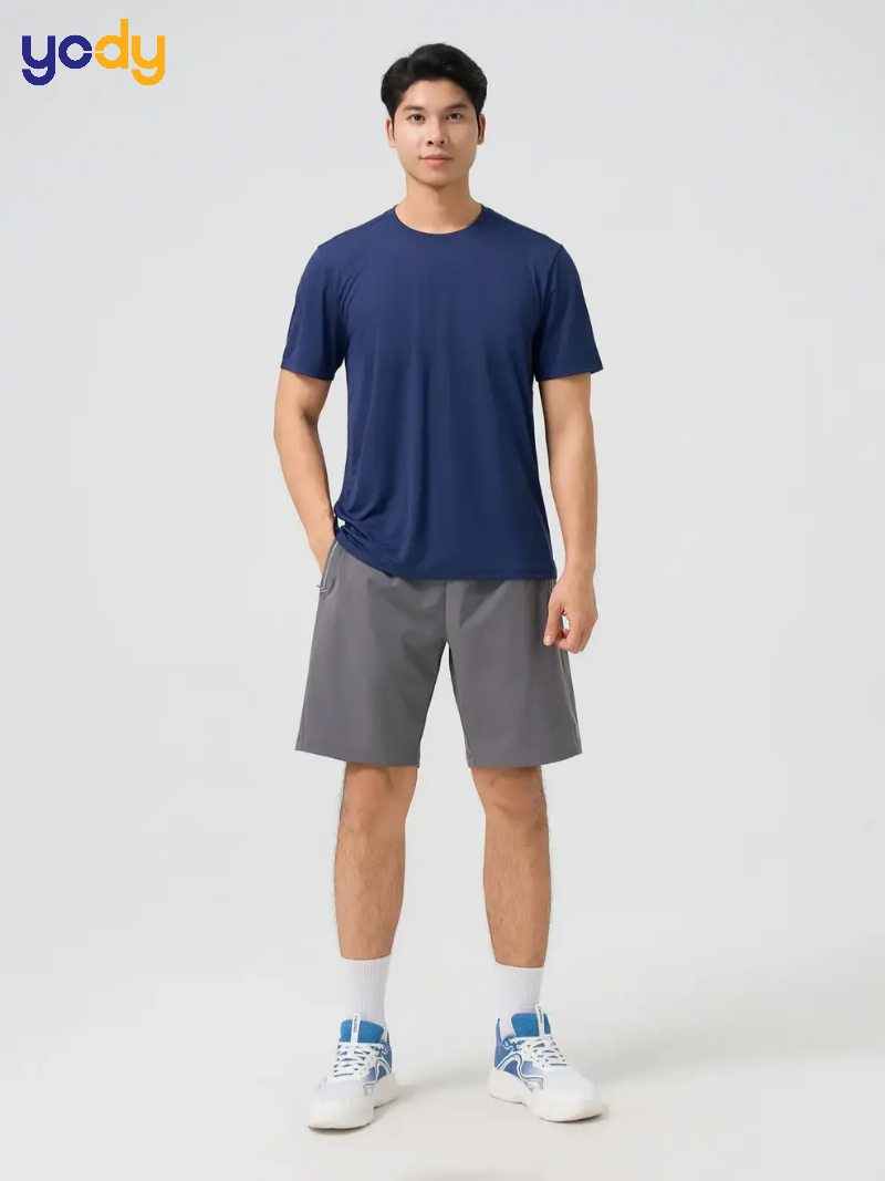 Áo thun thể thao mix quần shorts biker