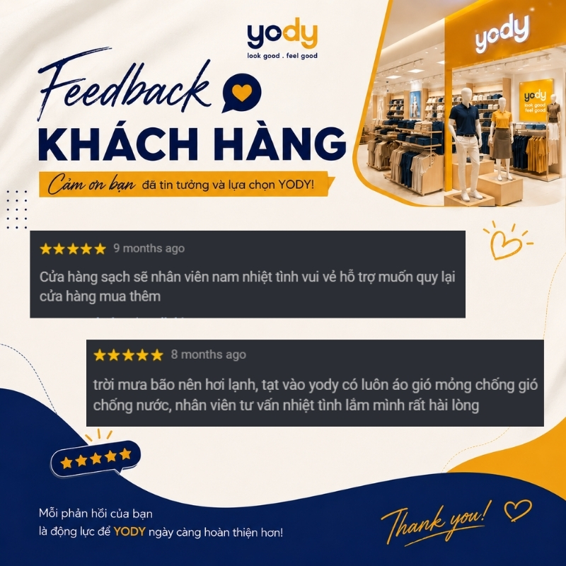 Khách hàng đánh giá cao YODY