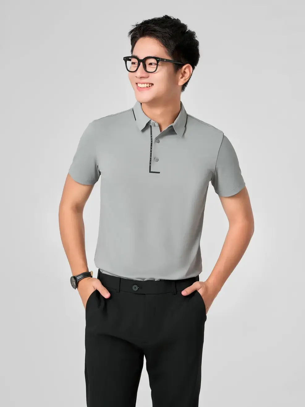 Lựa chọn cửa hàng YODY uy tín để mua áo polo xám