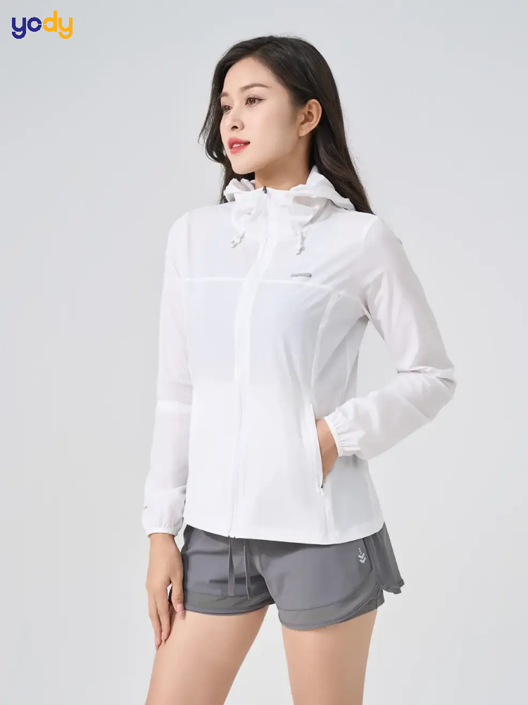 Áo Khoác Thể Thao Nữ Siêu Nhẹ Siêu Co Giãn Chống Tia Uv