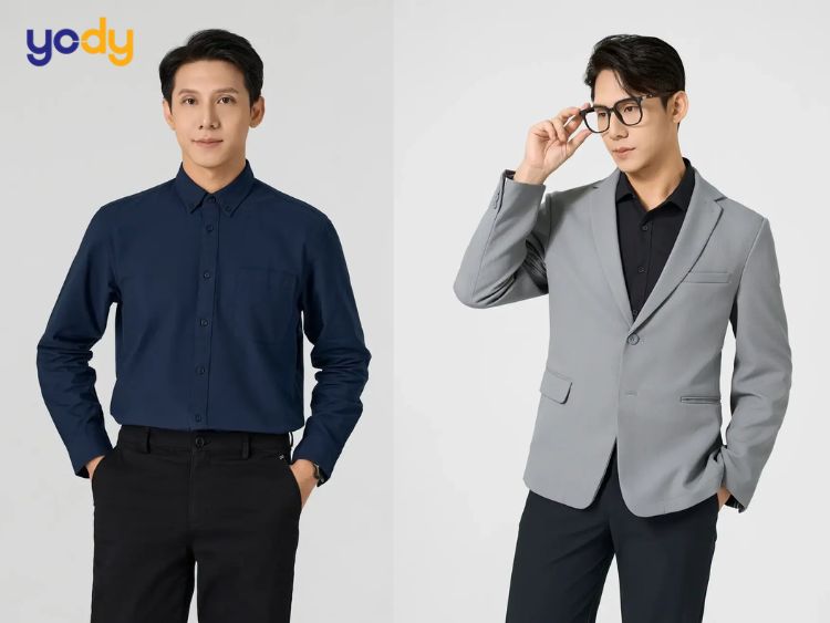 Trang phục lịch lãm của YODY phù hợp với dáng mày Quan Vũ