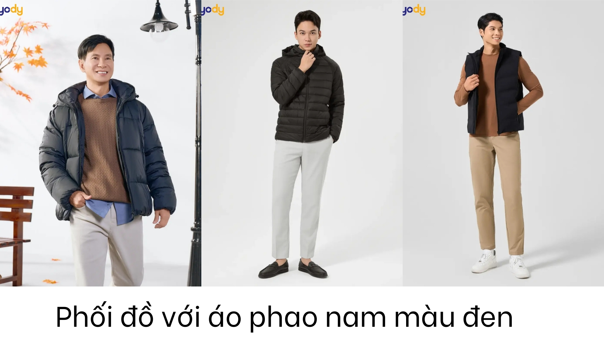 15 Cách phối áo phao nam màu đen không bao giờ lỗi mốt