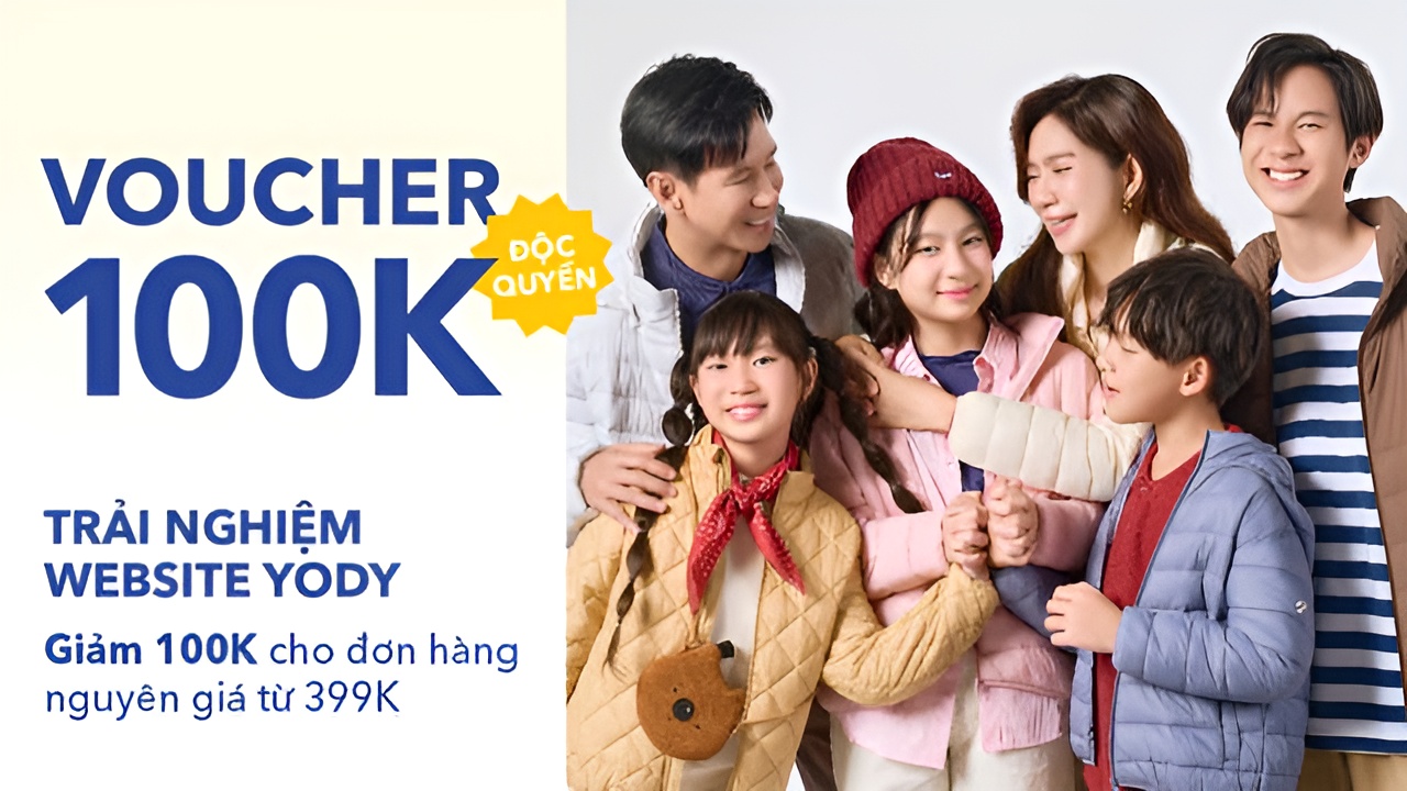 Bài viết -  Hướng Dẫn Sử Dụng Voucher 100K "Trải Nghiệm Website YODY" 