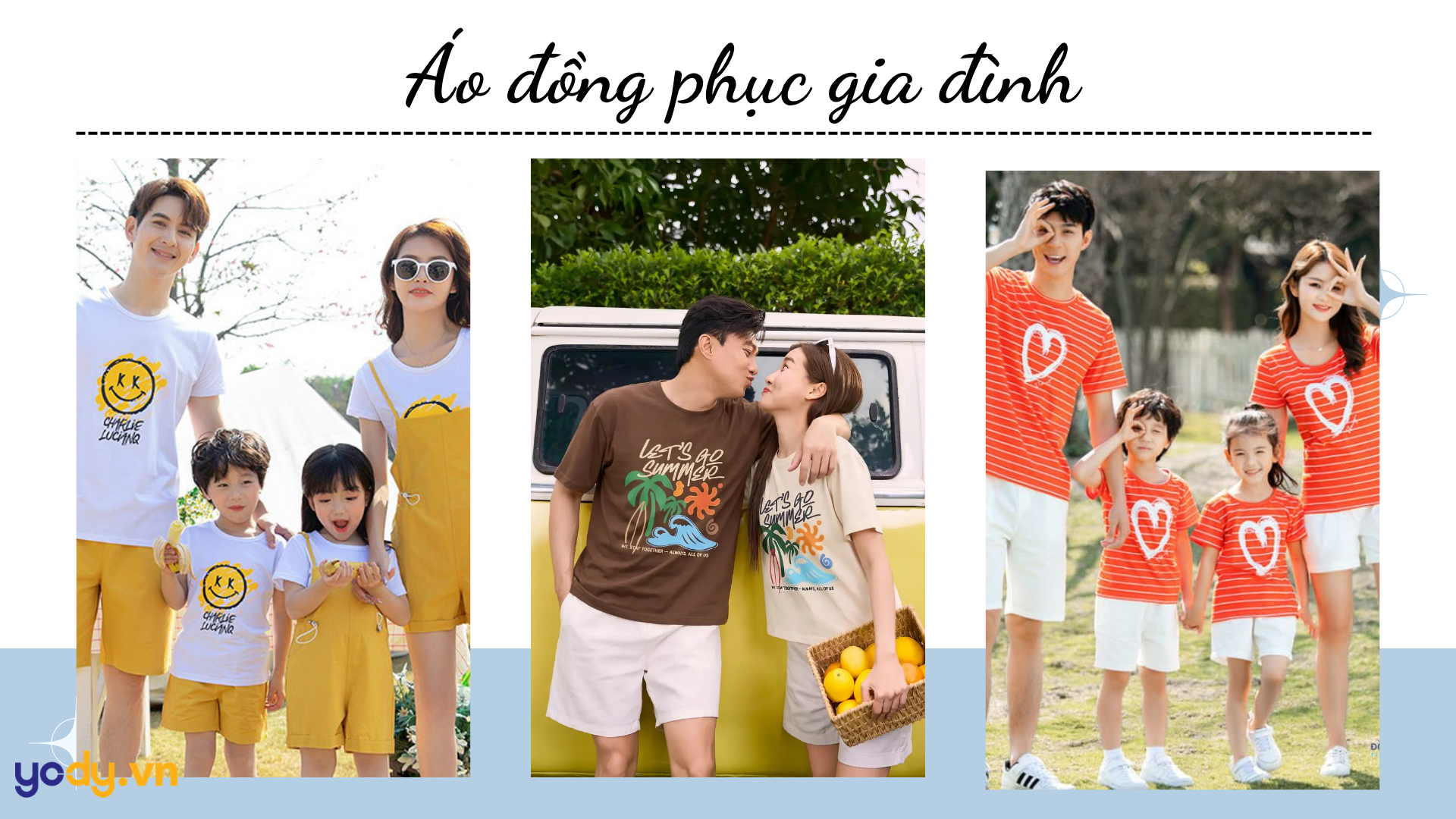 Bài viết - Bật mí A-Z cẩm nang chọn mua áo đồng phục gia đình siêu đẹp, hot trend