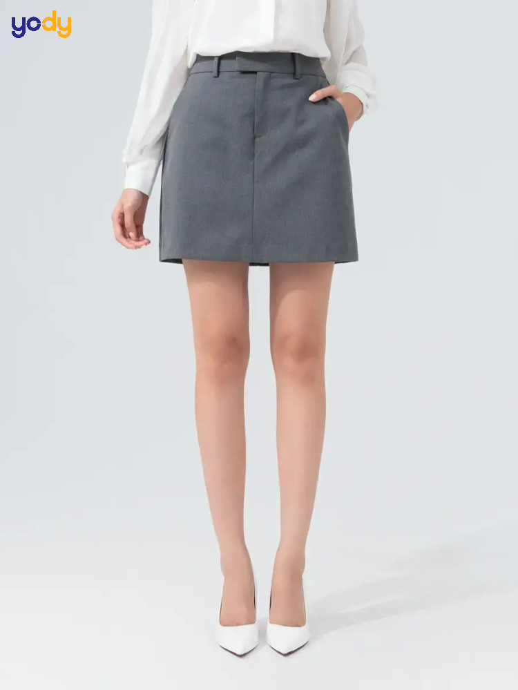 Chân váy chữ A xẻ tà