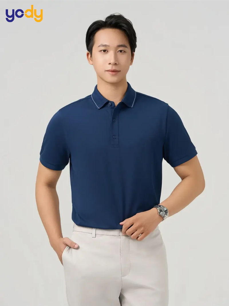 Áo Polo Nam Mắt Chim Cơ Bản Dáng Suông