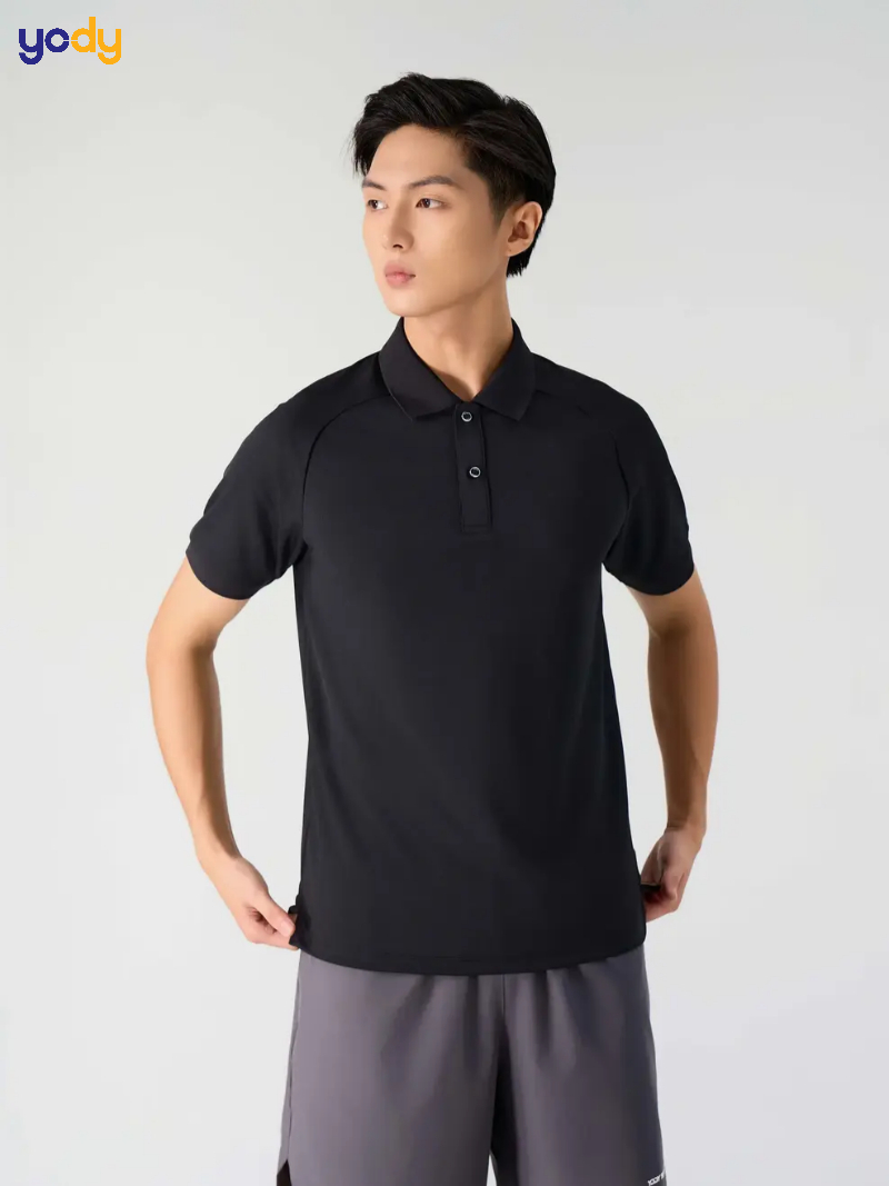 Áo Polo Nam Yody Sport Tay Raglan Xẻ Tà