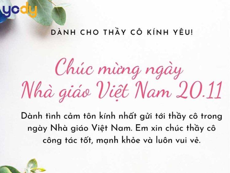 Mẫu thiệp 20/11 kèm lời chúc ý nghĩa 2