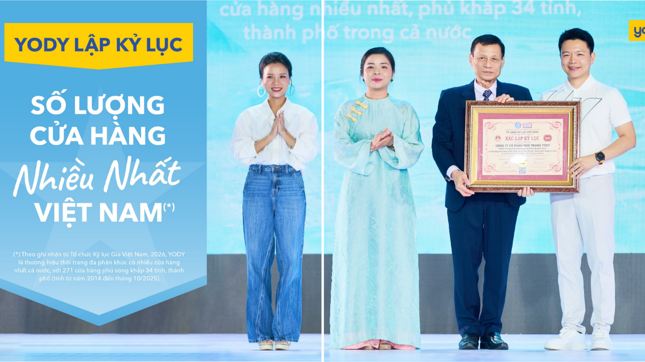 Mừng YODY Đạt Top 1 – Tặng 100.000 quà miễn phí tri ân khách hàng