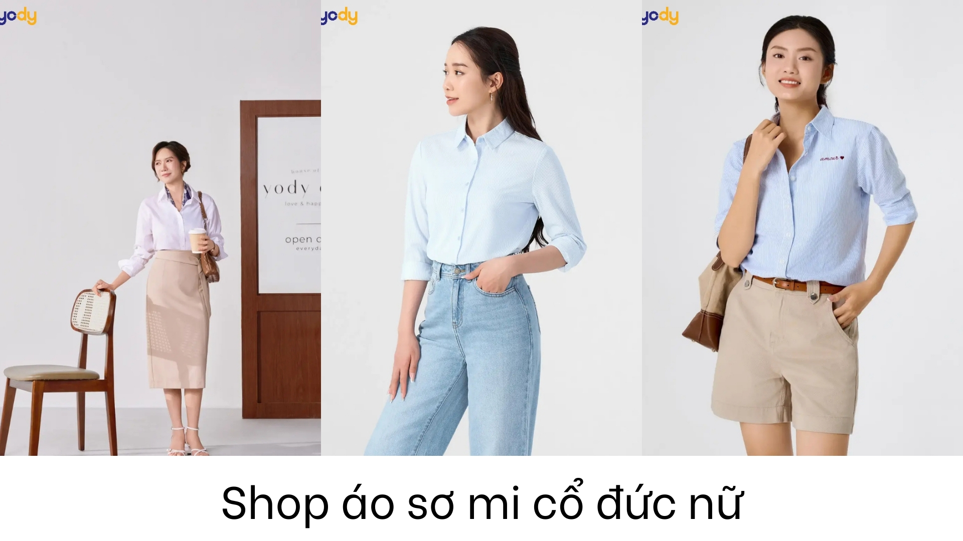 10 shop áo sơ mi nữ cổ đức thanh lịch, trẻ trung