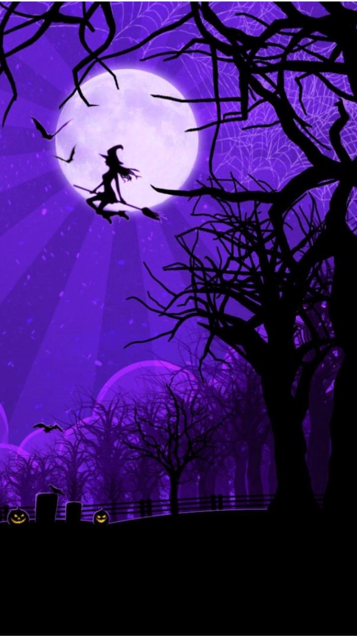 Hình nền Halloween dọc tối giản