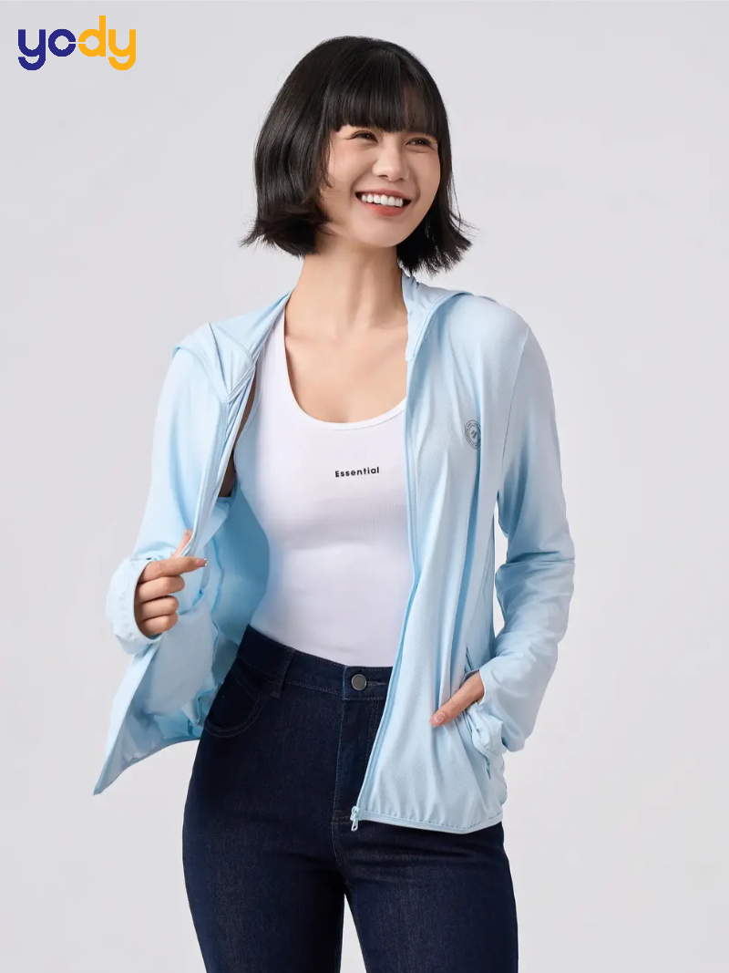 Áo Khoác Chống Nắng Dáng Suông Basic