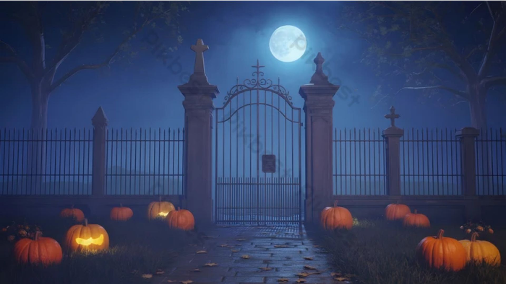 Hình nền Halloween ma quái huyền bí cho máy tính