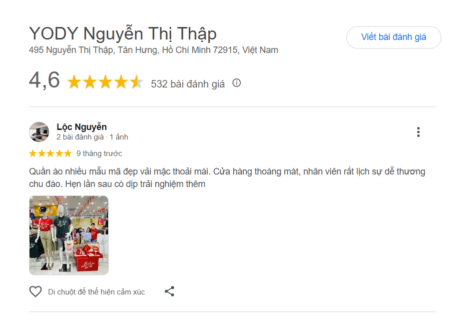 Khách hàng đánh giá YODY