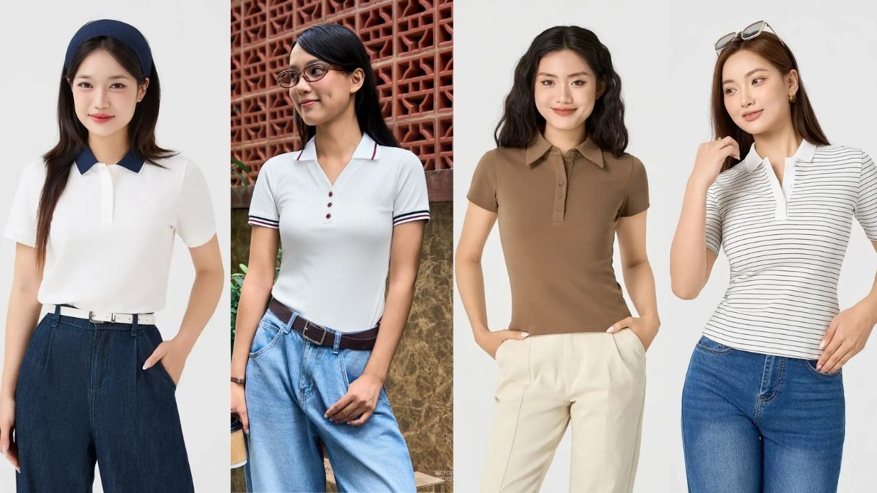 Bài viết - Áo polo nữ form ôm: Bí kíp hack dáng cho nàng cực xinh