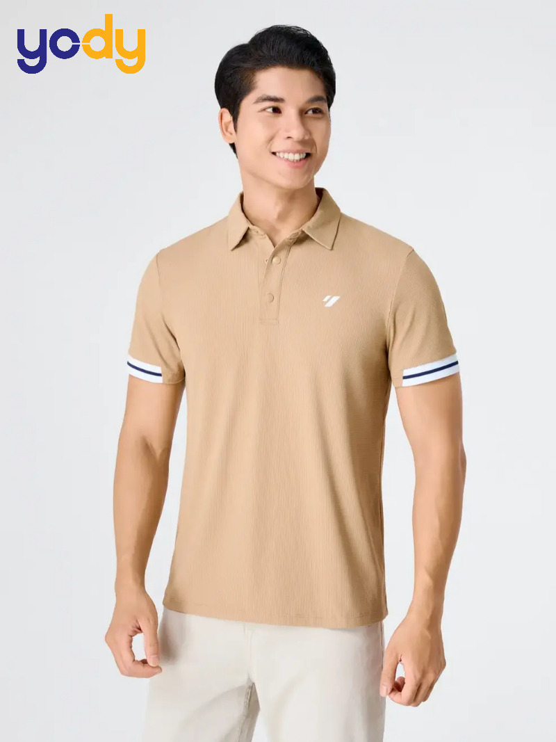 Áo Polo Nam Thể Thao Phối Bo Tay