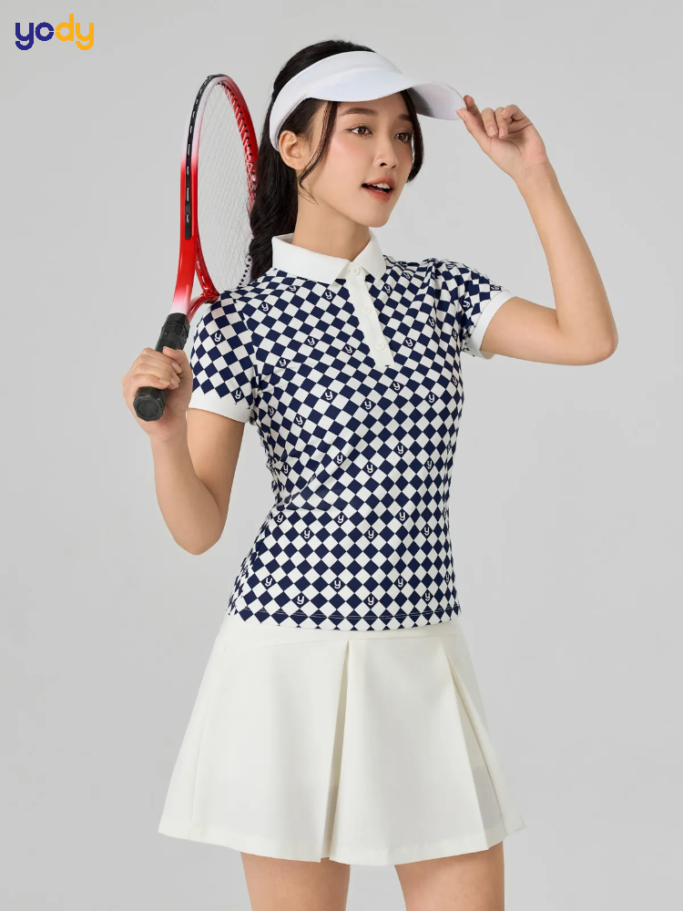 Áo Polo Nữ Yody Sport In Tràn màu tối
