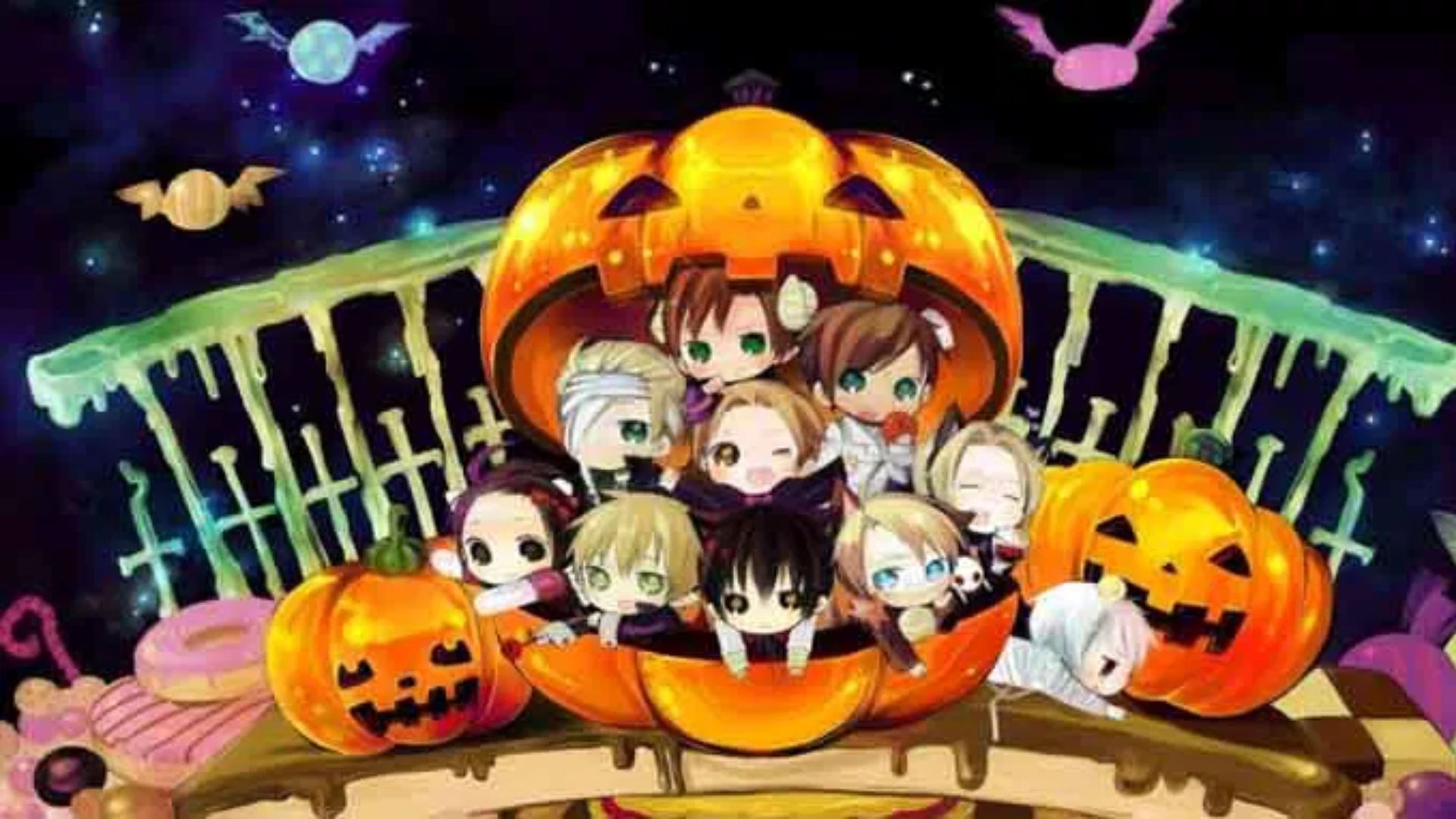 Hình nền Halloween dễ thương cho máy tính