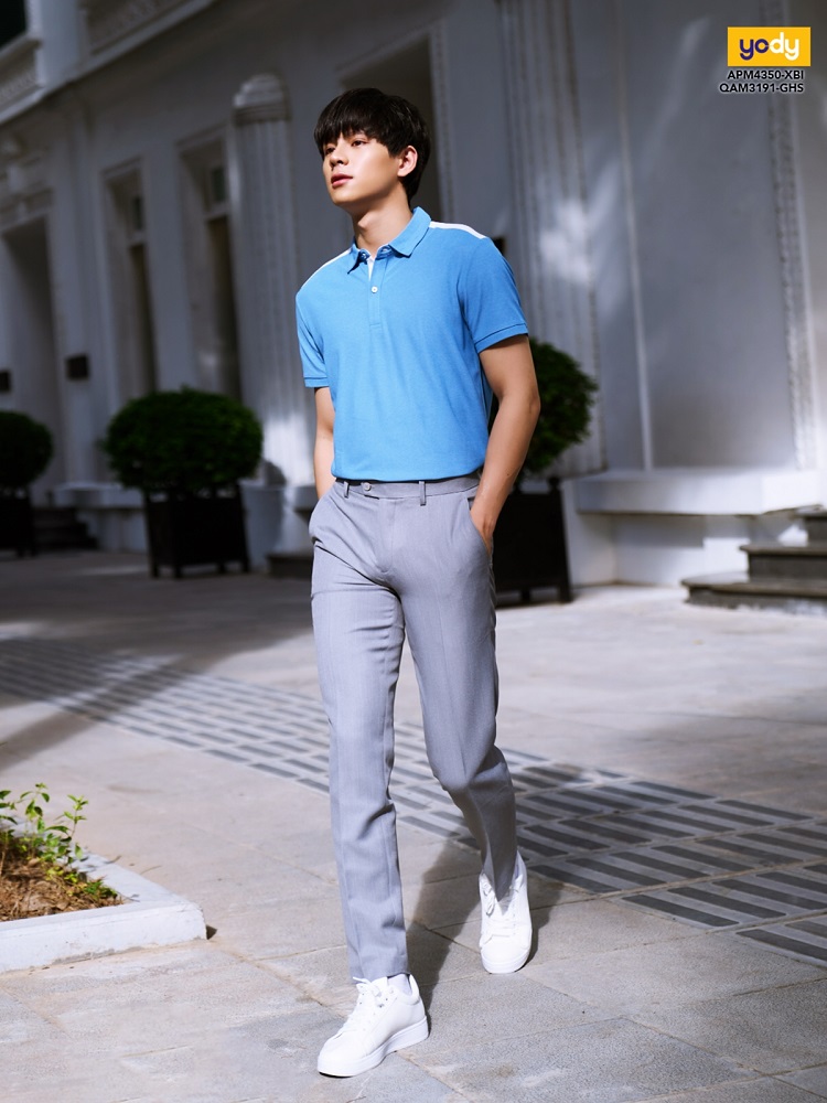 Phối áo Polo với quần tây