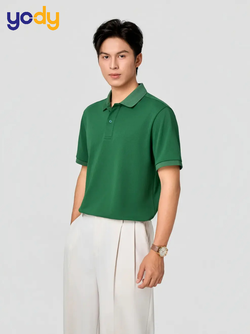 Áo Polo Nam Cafe Knit Ngắn Tay