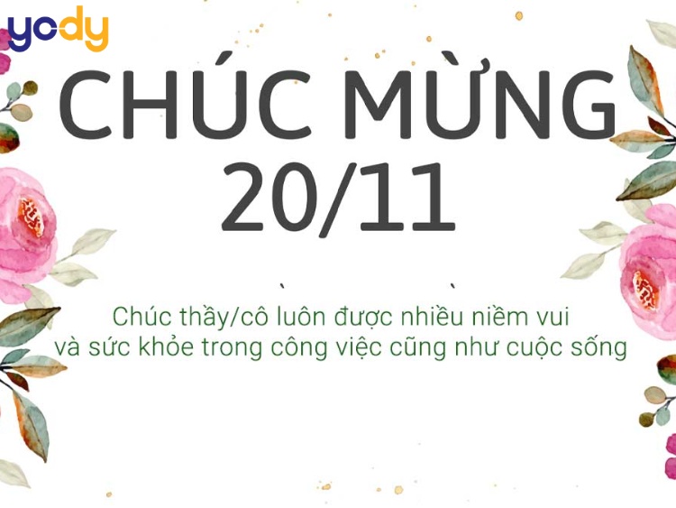 Mẫu thiệp 20/11 kèm lời chúc ý nghĩa 1