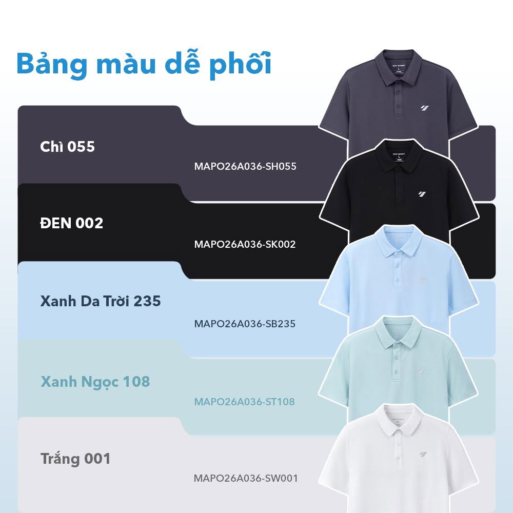 Yody có dòng áo polo essential cho nam đủ size và đa dạng màu sắc