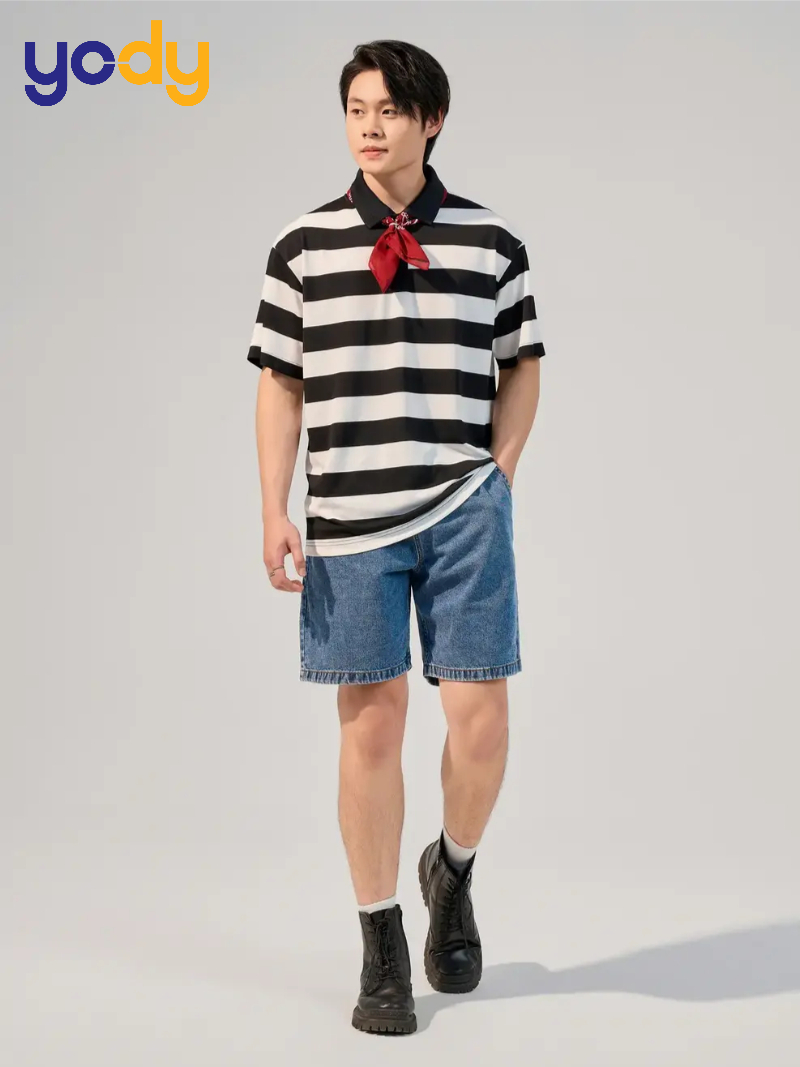 Dáng áo polo unisex