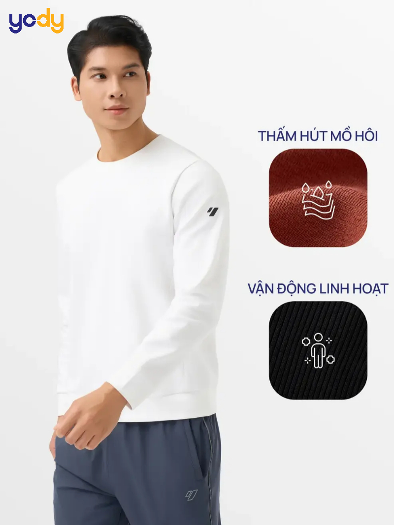Áo Phông Nam Dài Tay Thể Thao Keep Moving