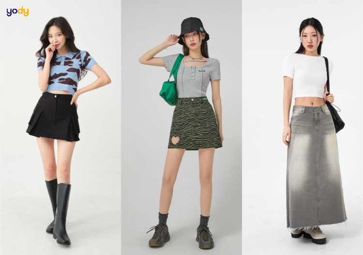 Phối đồ với áo croptop