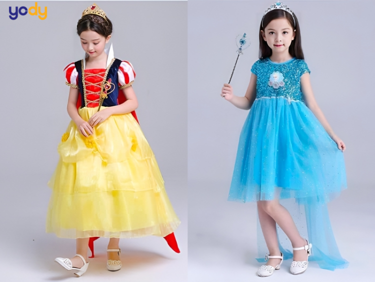 Hóa trang công chúa cho bé gái