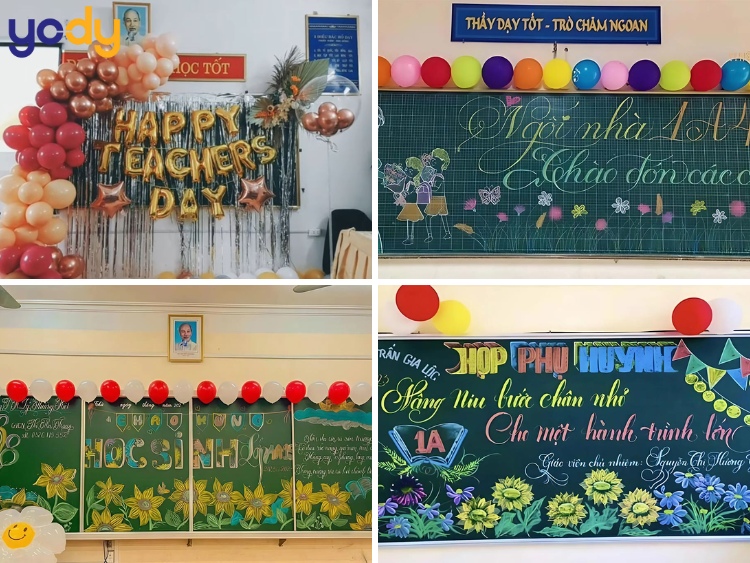 Mẫu trang trí bảng 20/11 bằng bóng bay 2