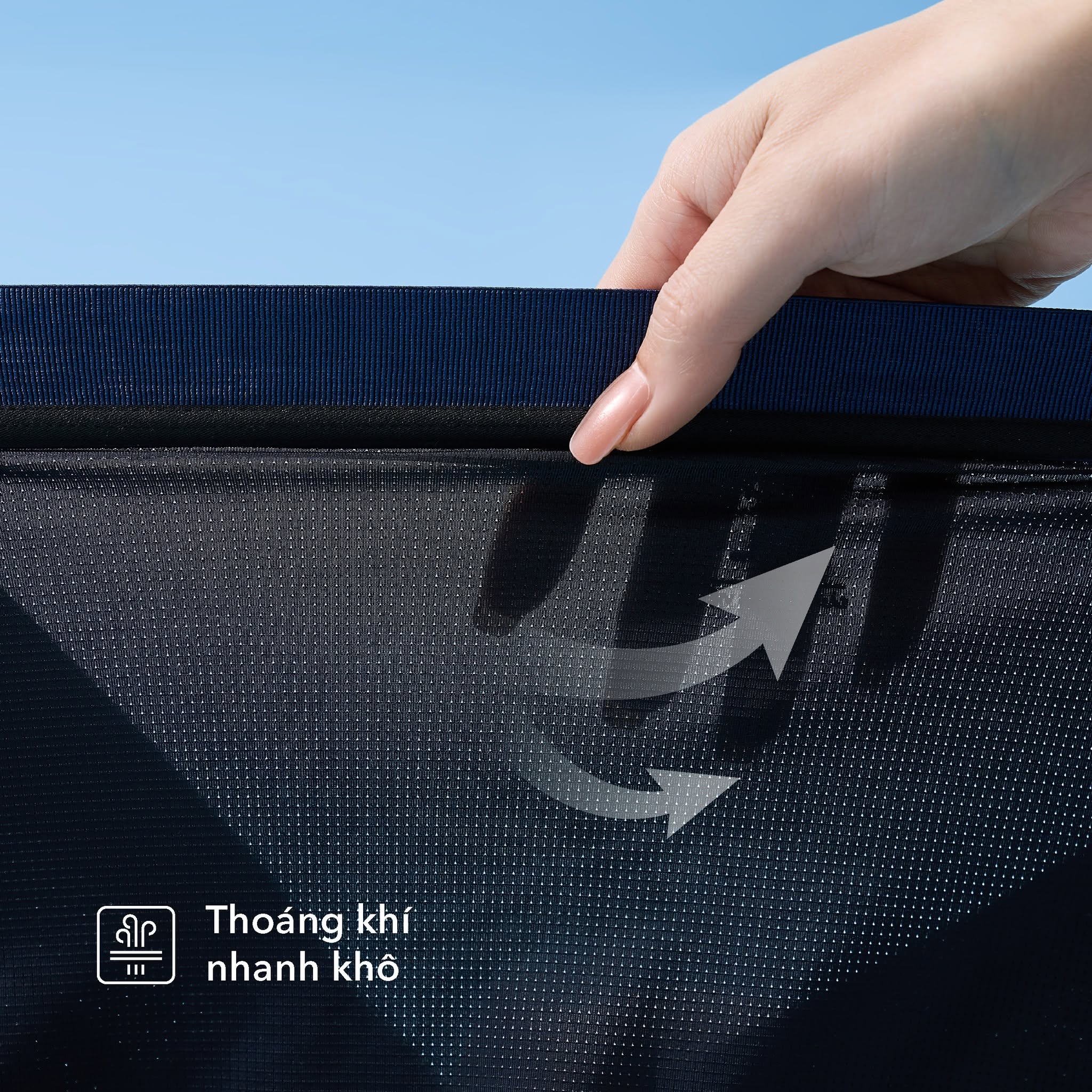 Nên chọn chất vải co giãn bốn chiều, thoáng khí, nhanh khô