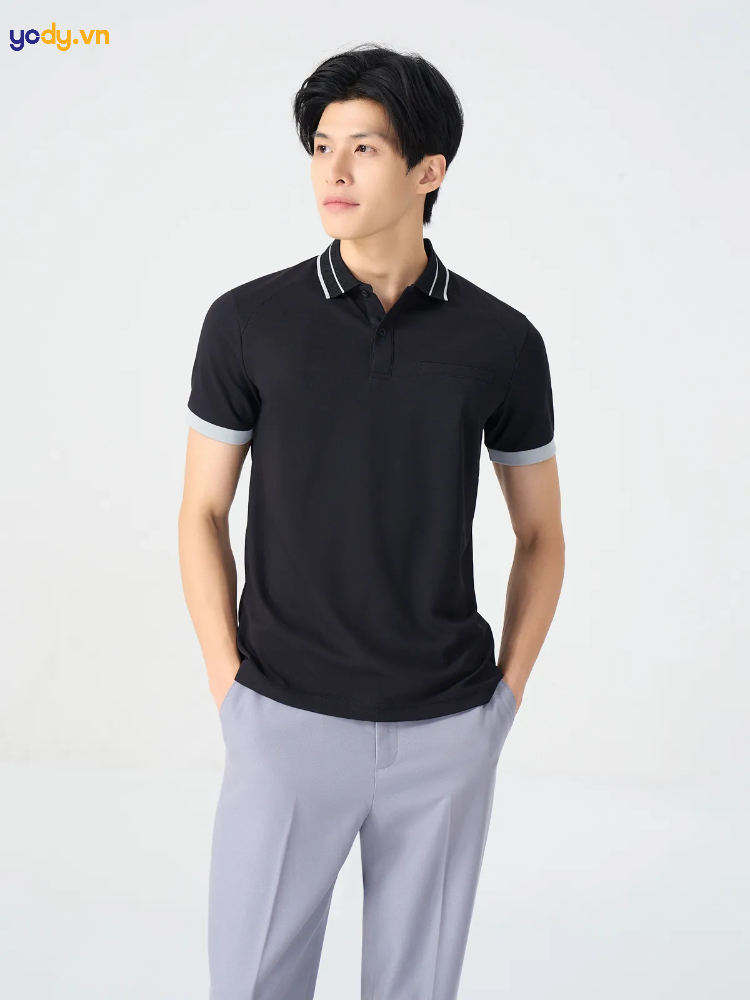 Áo polo nam đơn sắc