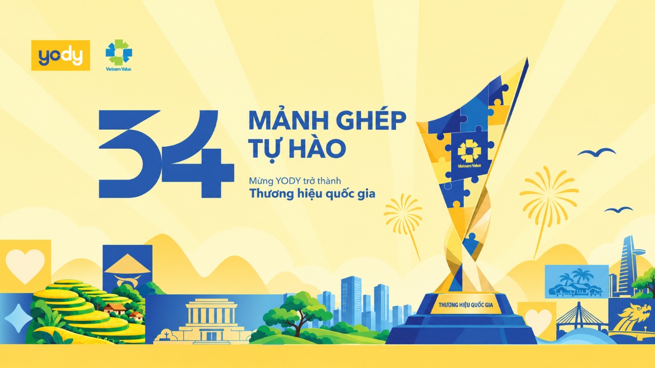 YODY được vinh danh Thương hiệu Quốc gia Việt Nam 2026