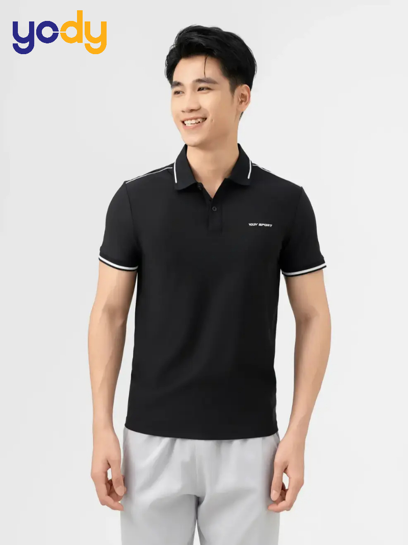 Áo Polo Thể Thao Nam Phối Lé Nổi Bật