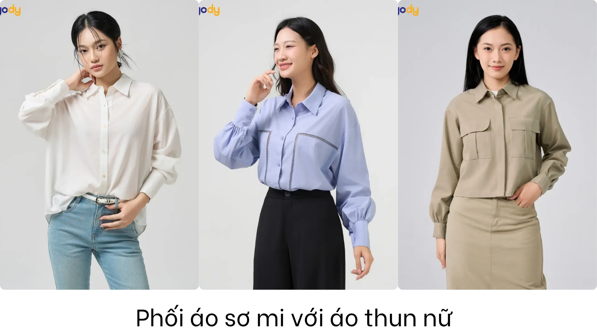 Bài viết -  10 TIP phối áo sơ mi với áo thun nữ đẹp hết nước chấm 