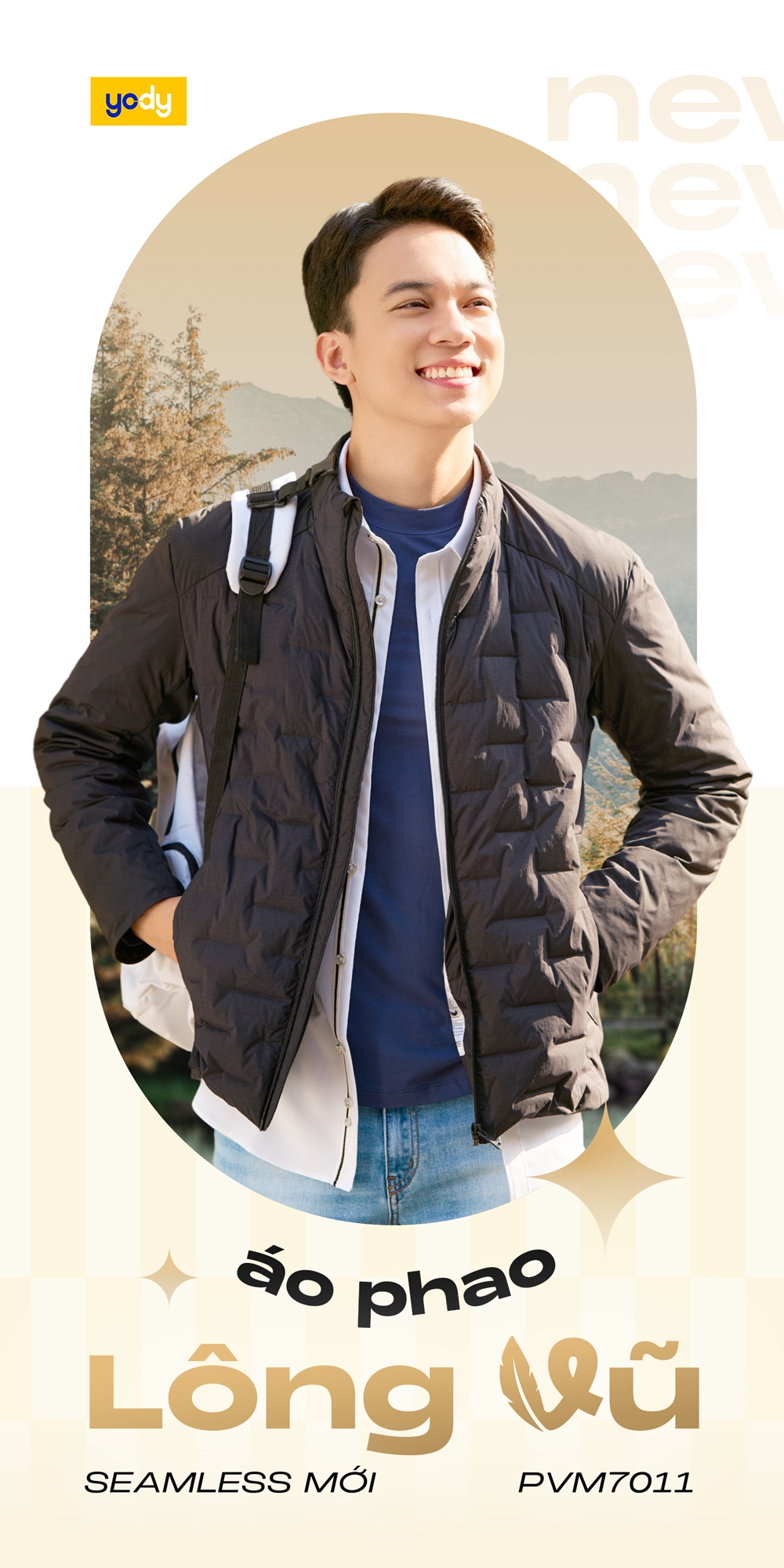 Phối lớp Smart-Casual với áo phao không mũ