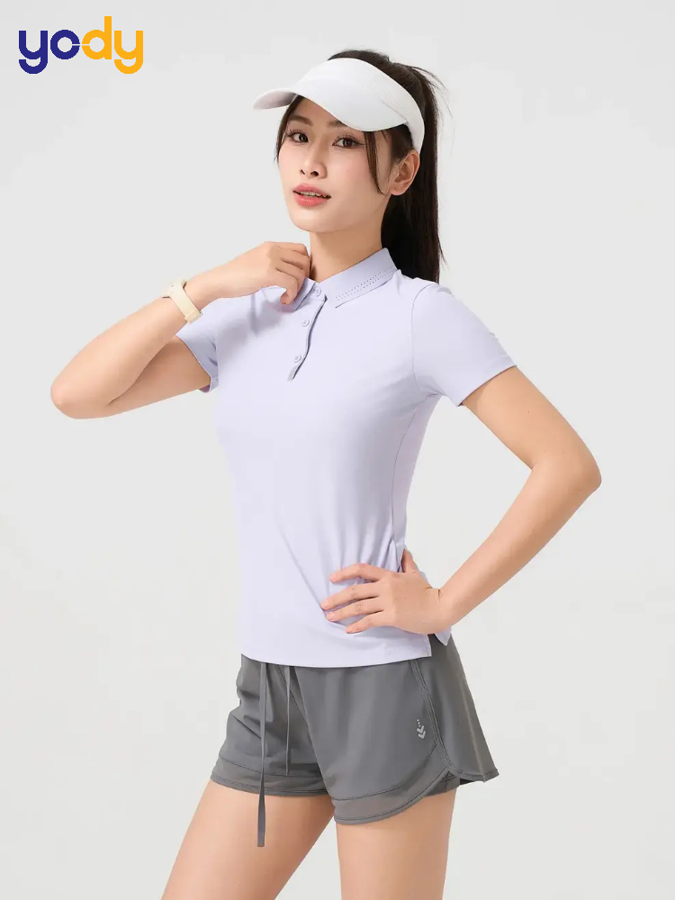 Áo Polo Nữ Airycool Ép Seam Lá Cổ Laser