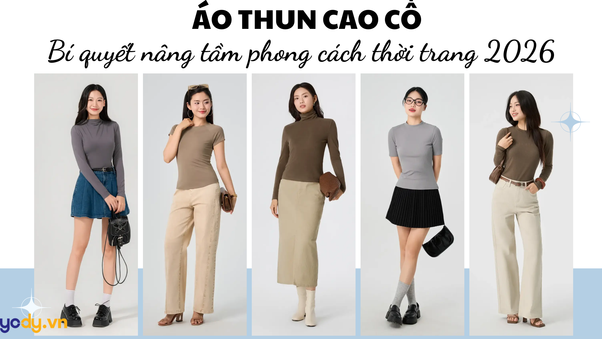 Áo thun cao cổ: Bí quyết nâng tầm phong cách thời trang 2026
